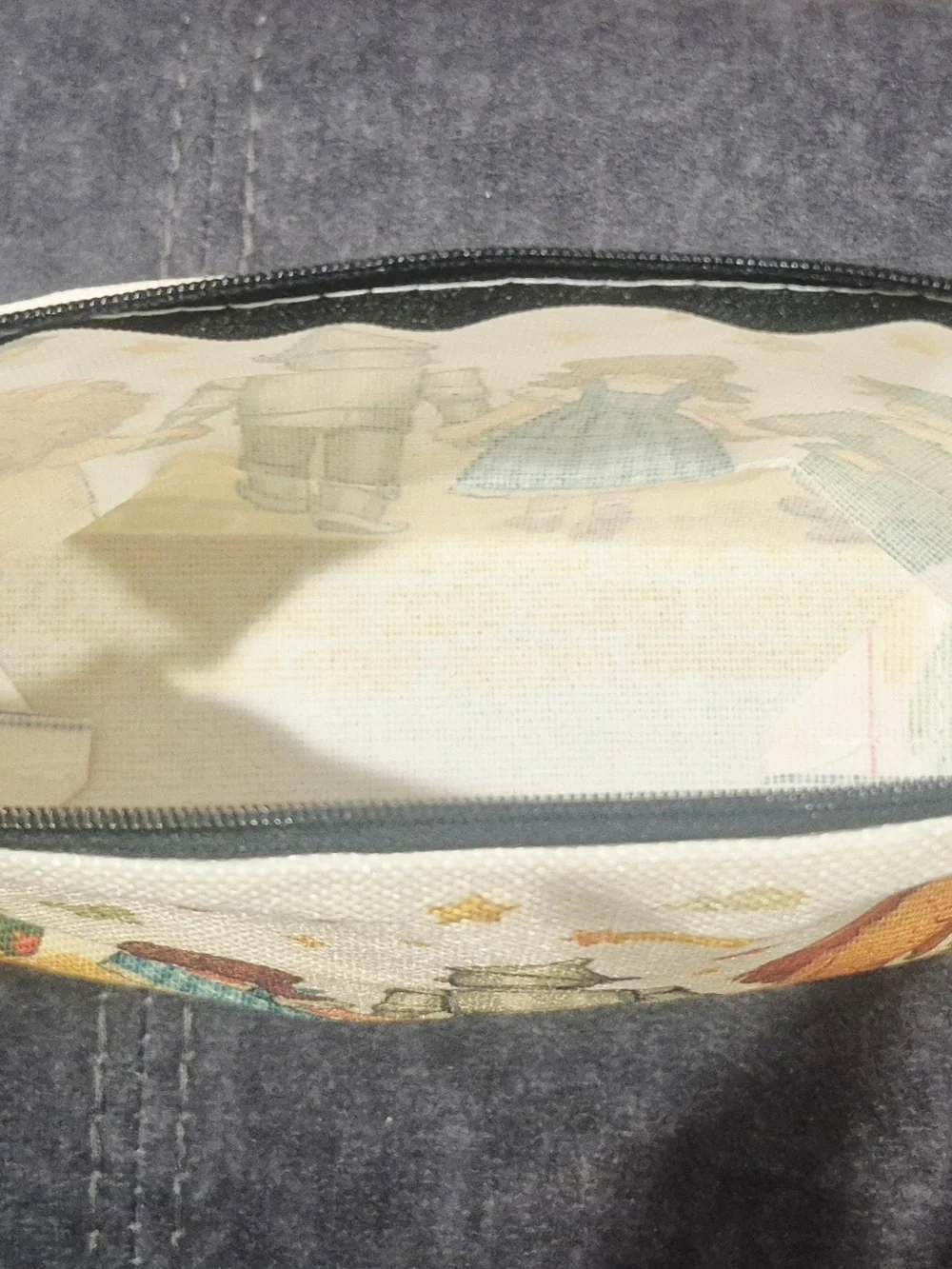 Wizard of Oz Scarecrow Dorothy Tin man lion Yellow Brick Road Cosmetic Bag New